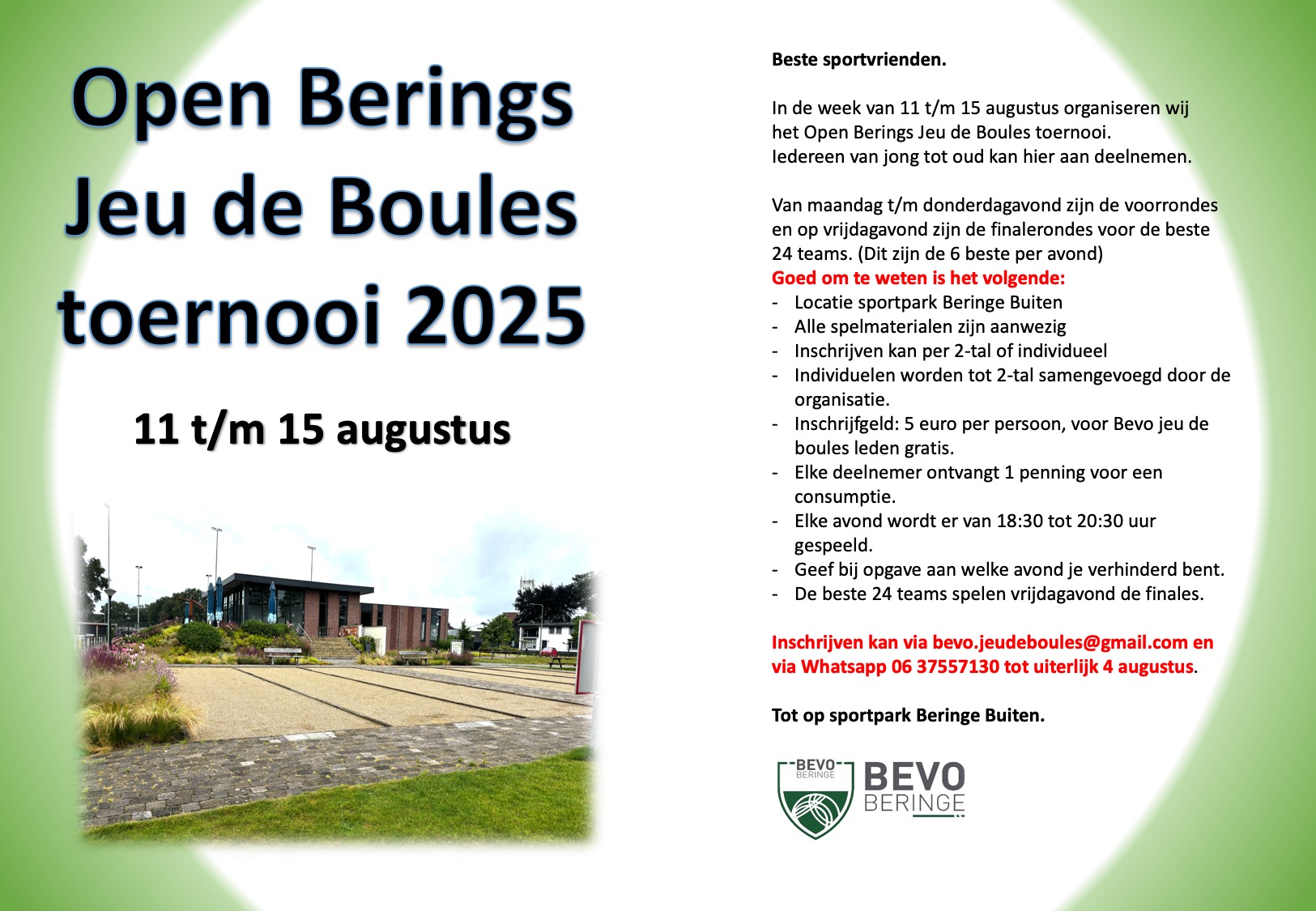 Open Berings Jeu de Boules Tournooi 2025